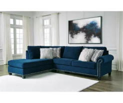 Signature Design By Ashley Trendle Blue Sectional With Left-Facing Chaise -FurniHub Store combo860084 1