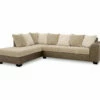 Signature Design By Ashley Keskin Corduroy Faux Leather Sectional With Left-Facing Chaise -FurniHub Store combo870005