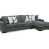 Signature Design By Ashley Larkstone Charcoal 2-Piece Sectional With Right-Facing Chaise -FurniHub Store combo870010