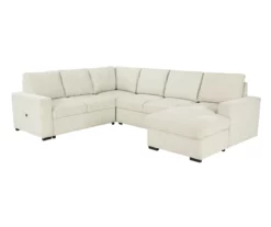 Signature Design By Ashley Millcoe Linen 3-Piece Sectional With Pop-Up Bed -FurniHub Store combo870027 3