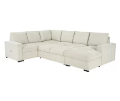Signature Design By Ashley Millcoe Linen 3-Piece Sectional With Pop-Up Bed -FurniHub Store combo870027 5