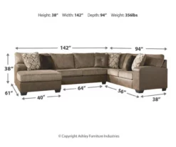 Signature Design By Ashley Abalone Faux Leather Sectional -FurniHub Store combo880001 1