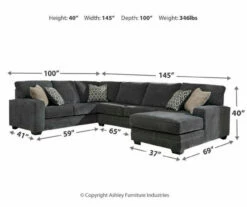 Signature Design By Ashley Tracling Gray 3-Piece Sectional -FurniHub Store combo910005 2