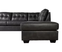 Signature Design By Ashley Battstone Steel Faux Leather Sectional -FurniHub Store combo920007 4