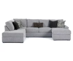 Broyhill Parkdale Dove Sectional & Ottoman Set -FurniHub Store combo960002 1