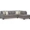 Broyhill Reydell Charcoal Sectional -FurniHub Store combo980196