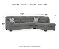 Signature Design By Ashley Highland Falls Gray Sectional -FurniHub Store combo980201 3