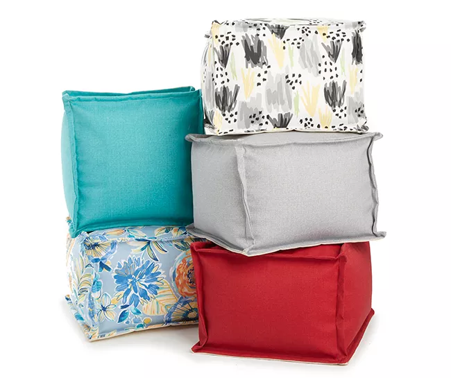 Jordan Manufacturing 20" Square Outdoor Pouf 3 Jordan Manufacturing 20" Square Outdoor Pouf